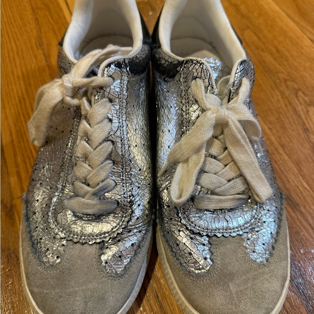 Isabel Marant Silver and Gray Women's Sneakers